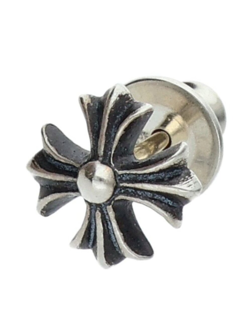 Chrome Hearts CH Pls CH Plus Stud Silver Earrings
